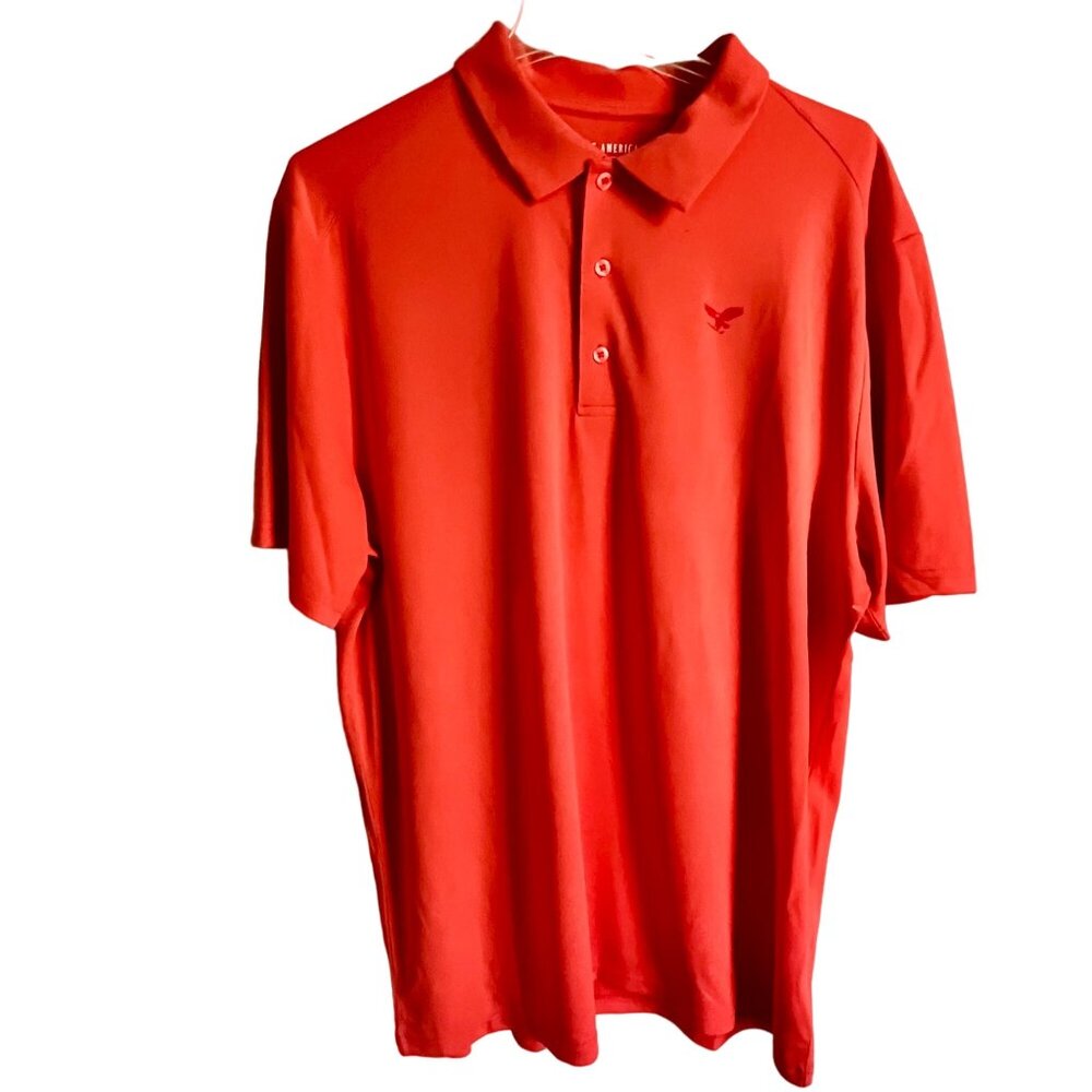 Golf America Polyester Orange Polo Shirt Men's Large NEW